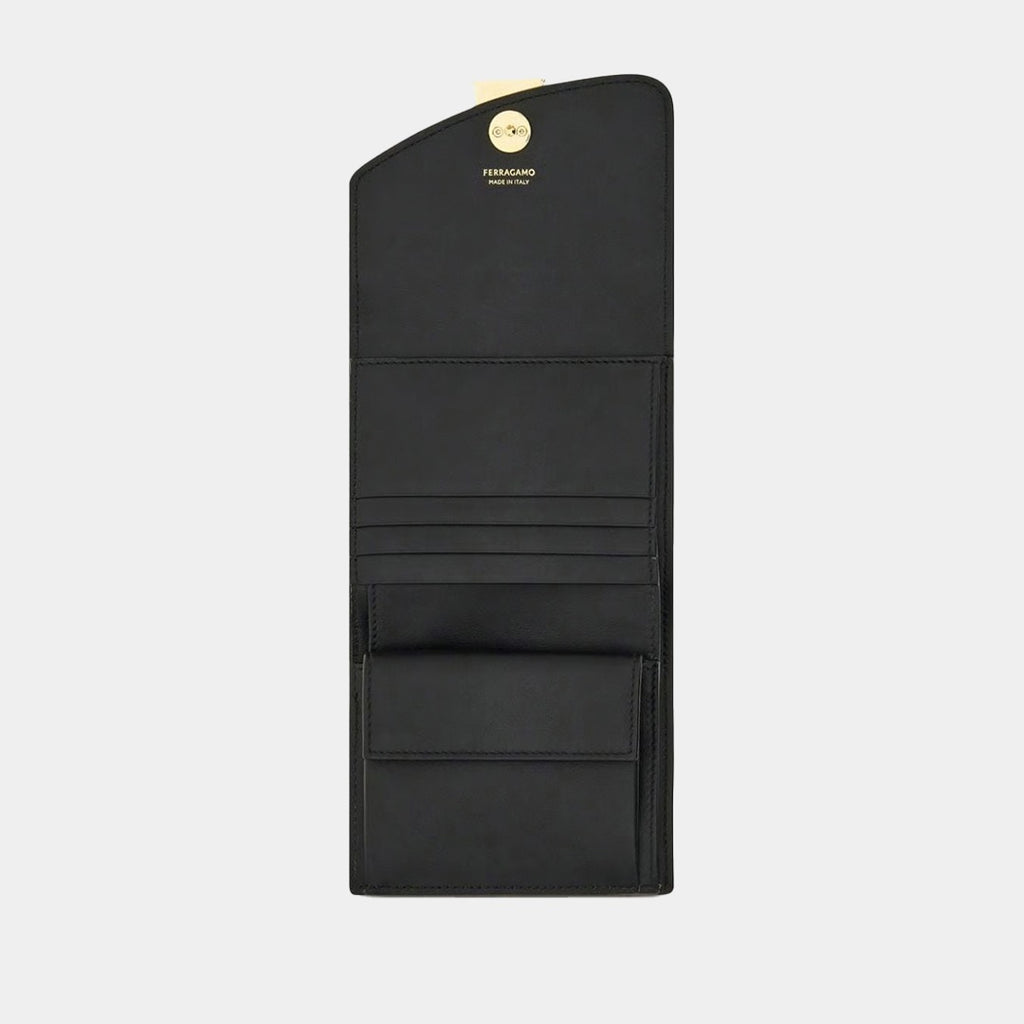 MONEDERO FERRAGAMO DAMA NEGRO CUERO (775209-220680)