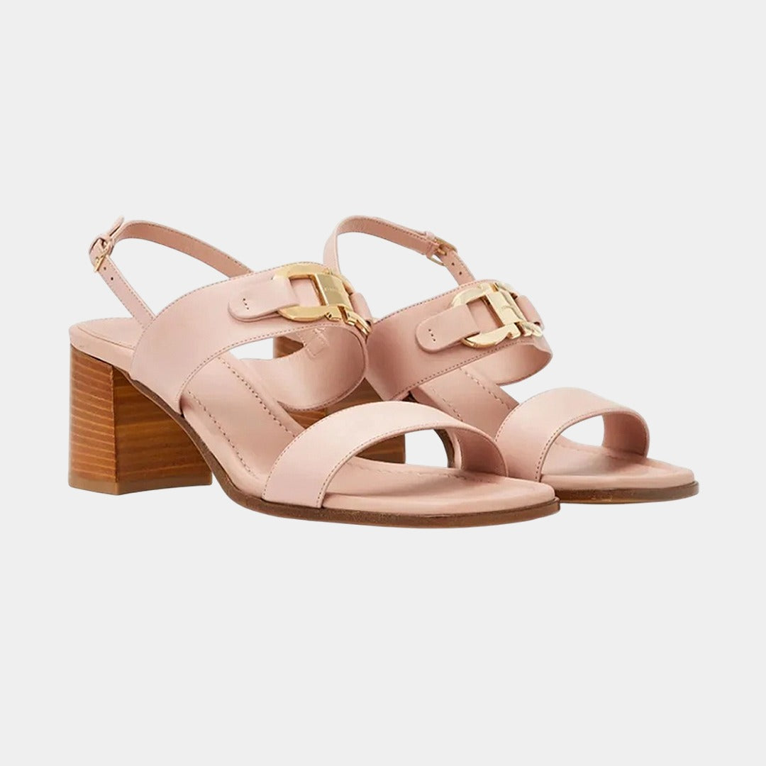 Sandalia Dama Lou 55 Cuero Rosado S.F.