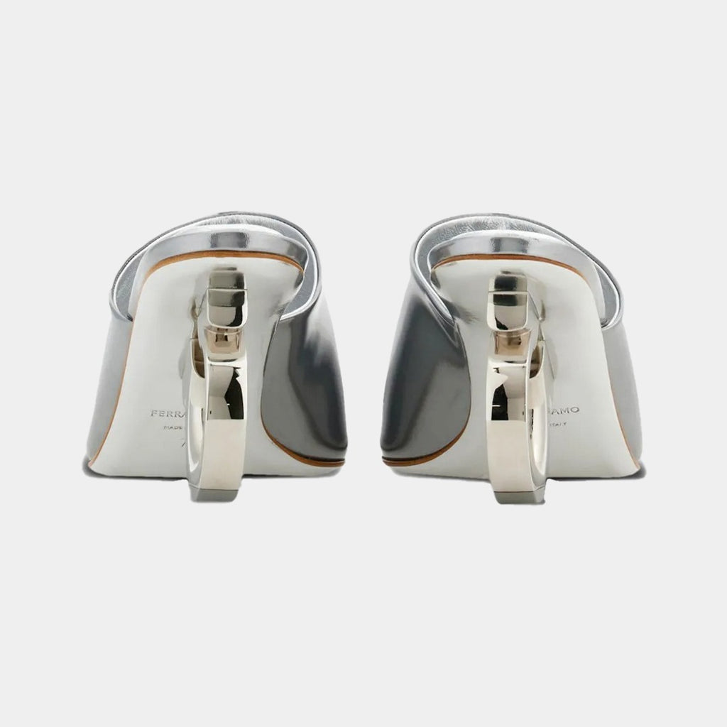 Sandalia Dama Astro Elina 70Patent Leather Plata S.F.