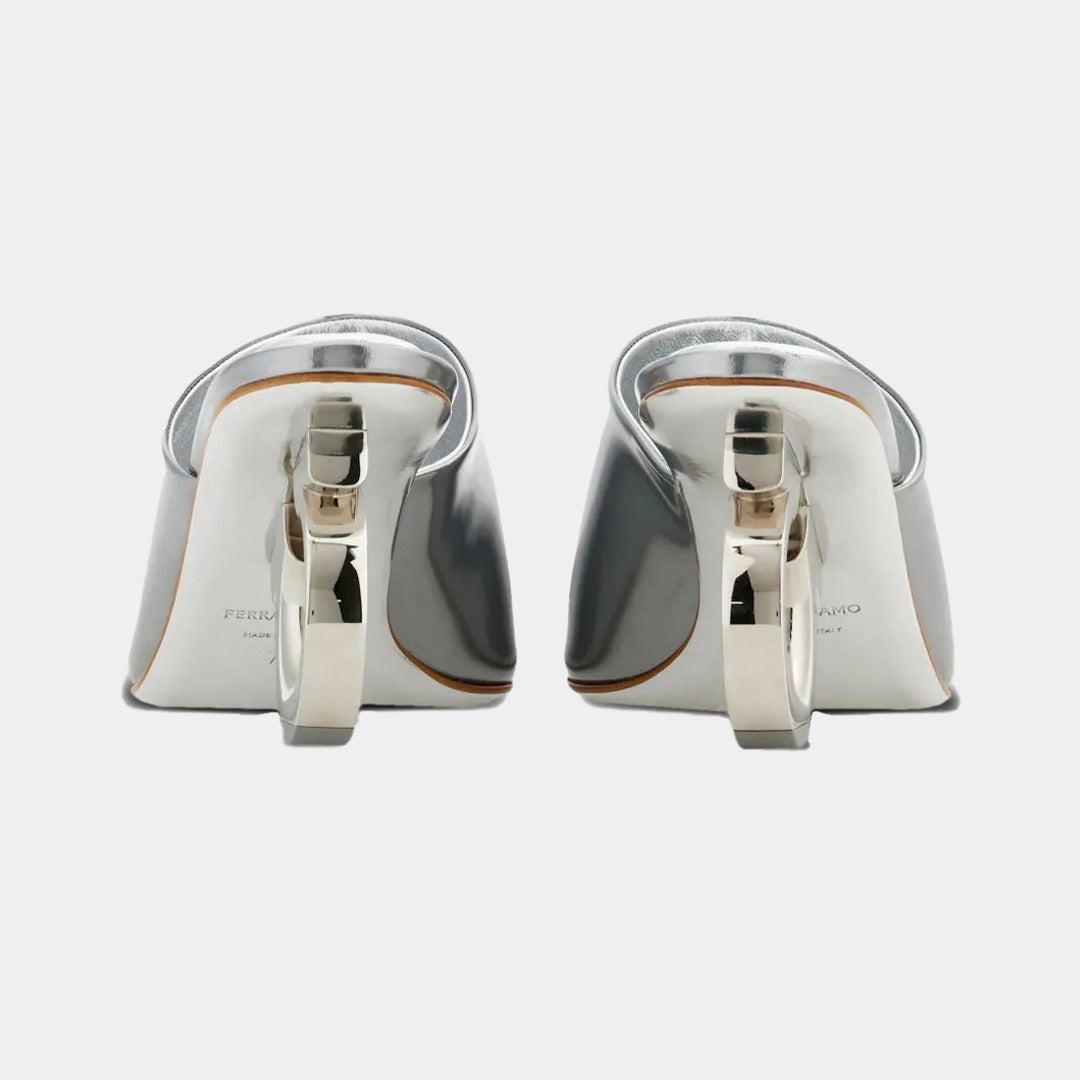 Sandalia Dama Astro Elina 70Patent Leather Plata S.F.
