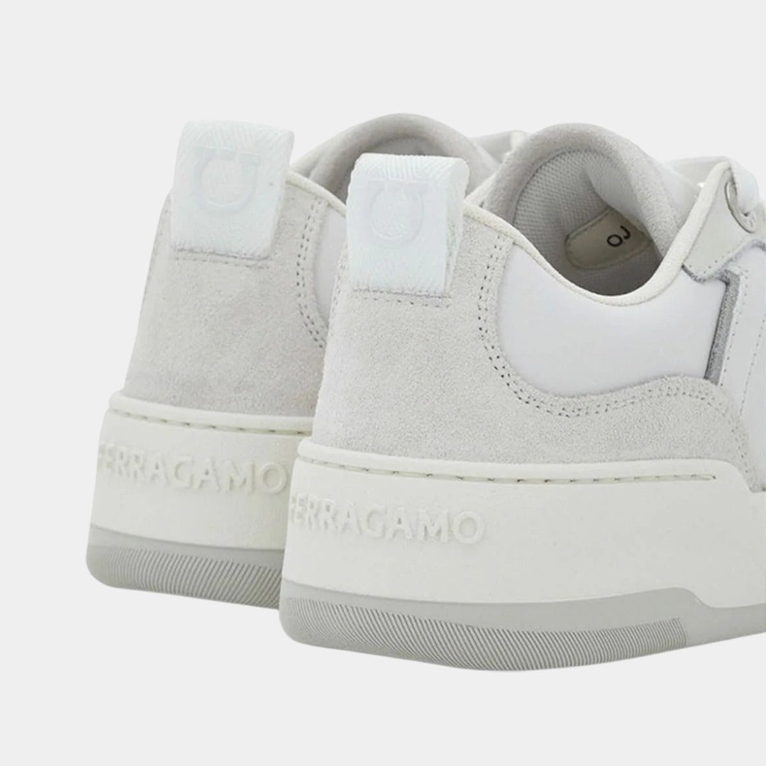 Tenis Dama en Cuero Blanco/Gris S.F.