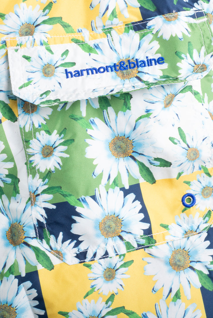 Pantaloneta Flores Con Logo H&B