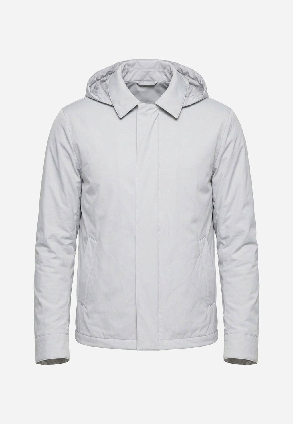 Chaqueta Técnica con Capucha Gris Claro H.