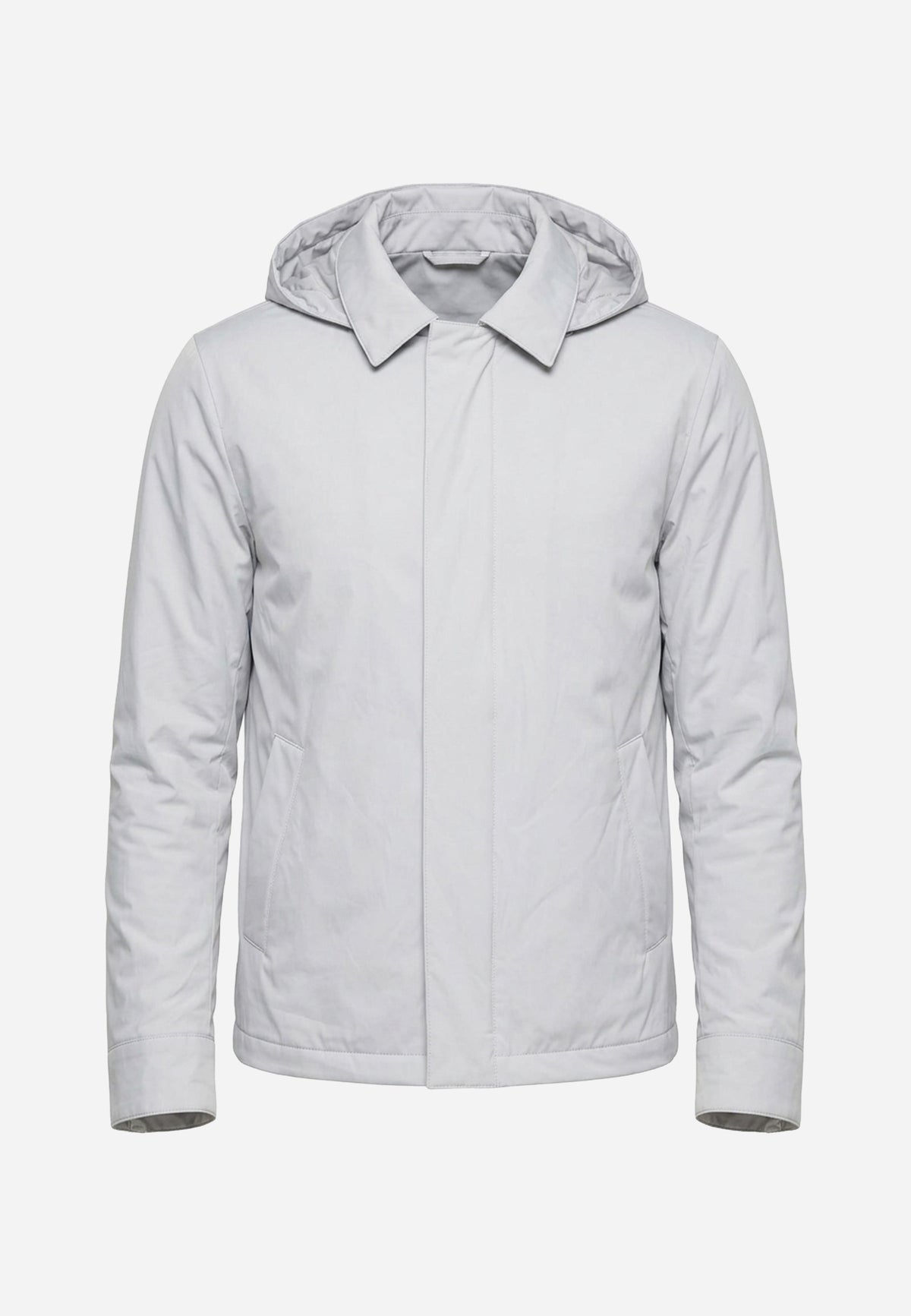 Chaqueta Técnica con Capucha Gris Claro H.