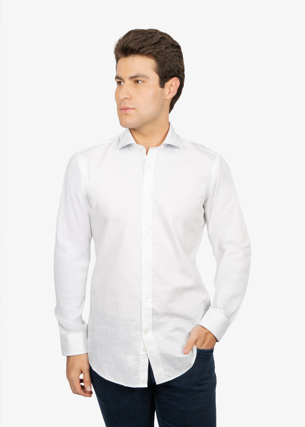 Camisa Sport Blanca Basic H&B