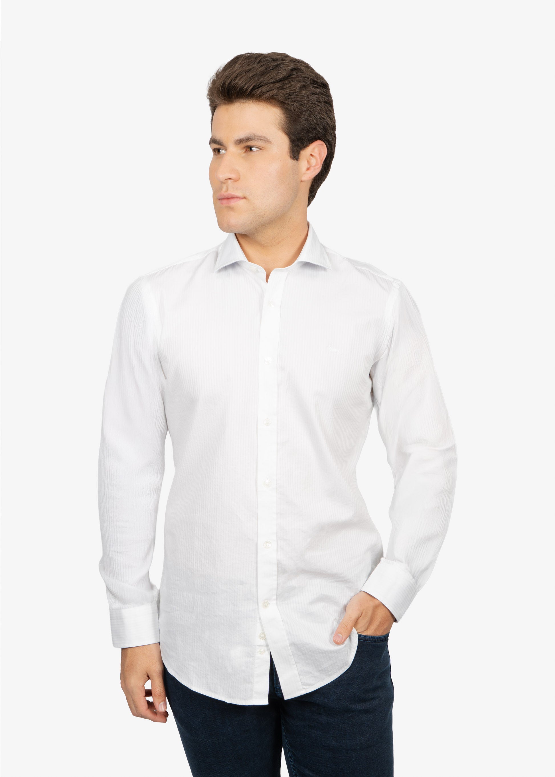 CAMISA SPORT HARMONT & BLAINE BLANCO ALGODON(CNM011012988I-100)