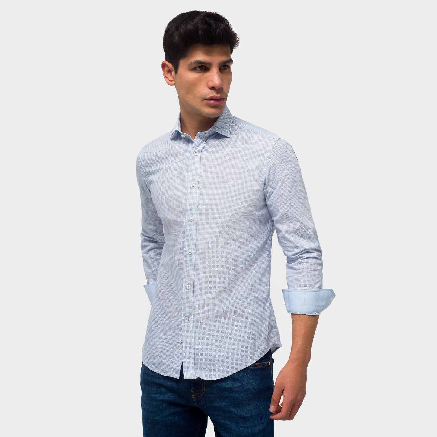 CAMISA HARMONT & BLAINE AZUL  (CNJ011012312I-100)