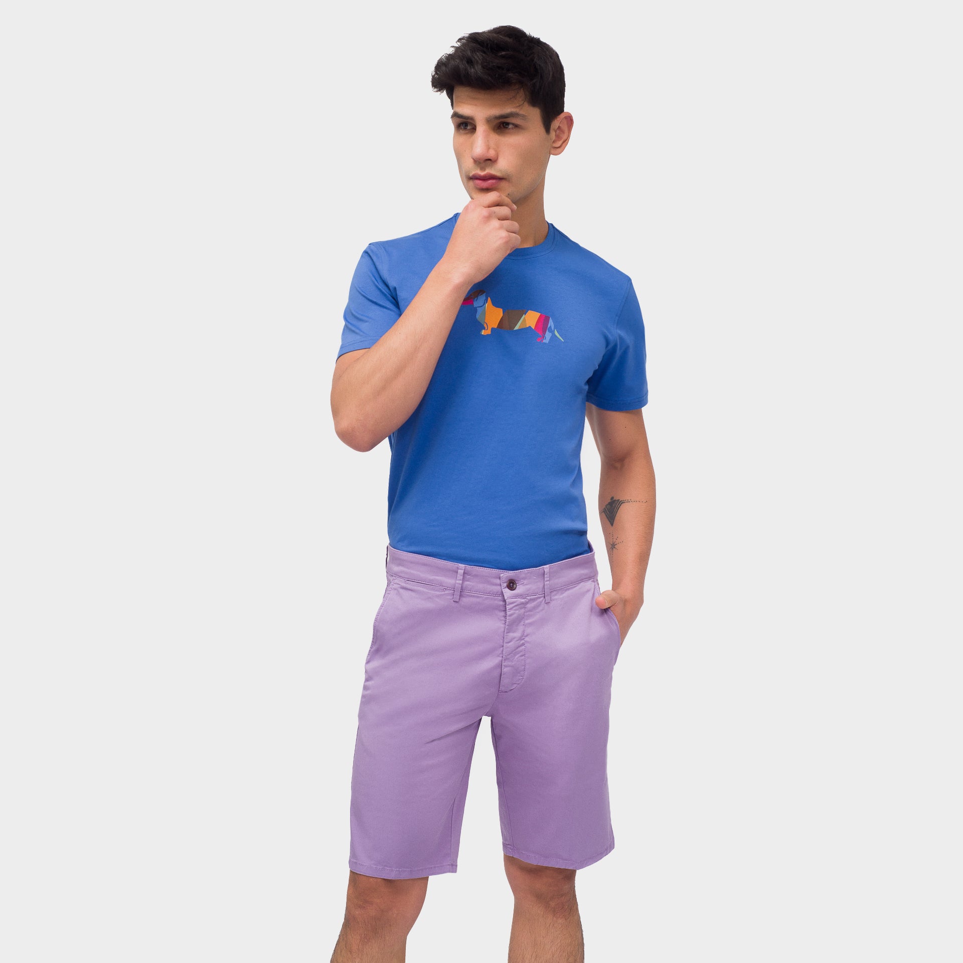 Bermuda Morada Hombre H&B.