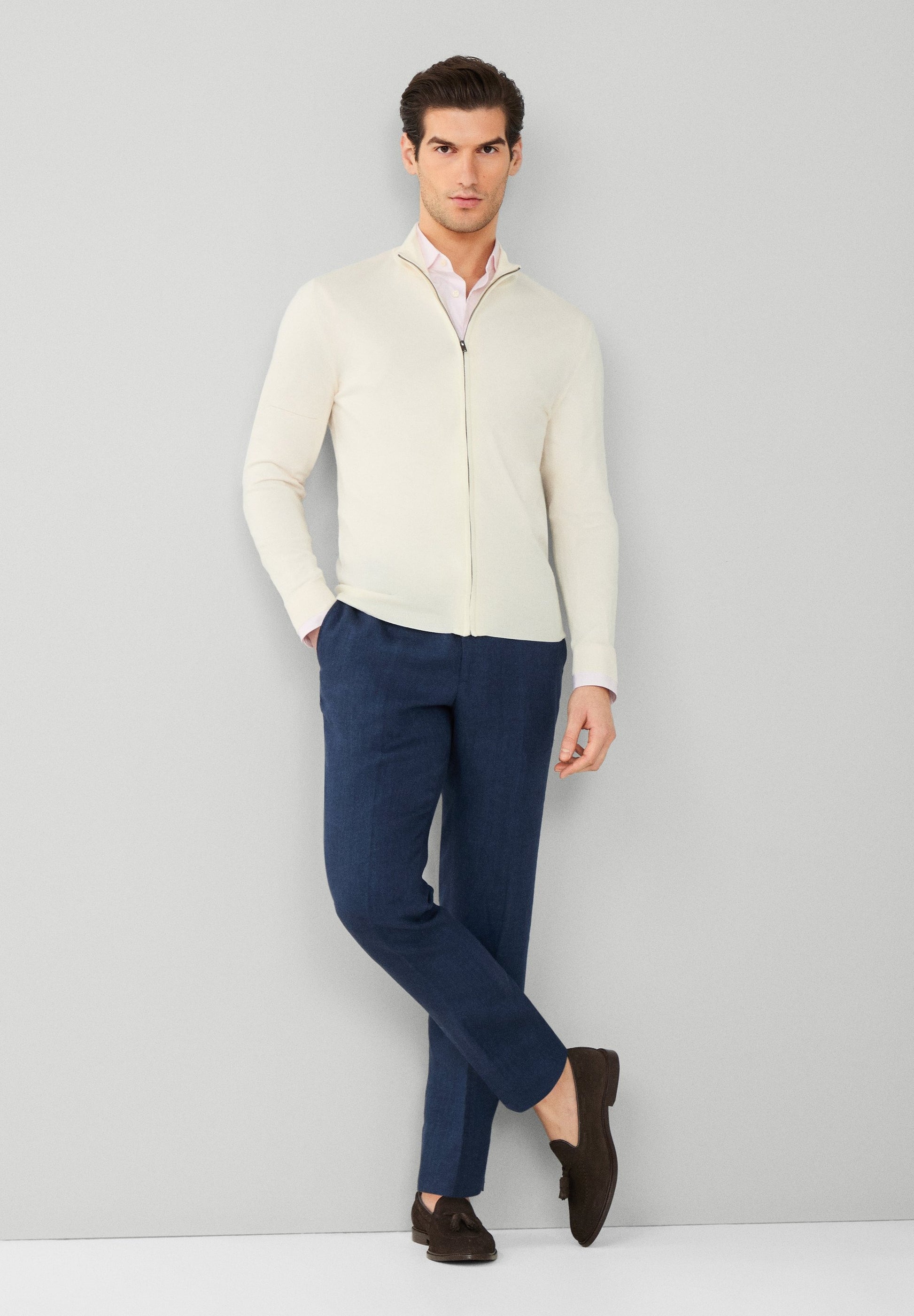 Sweater con Cremallera Marfil H.L.