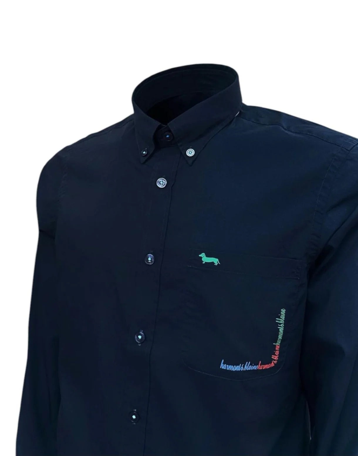 Camisa Azul Marino Logo H&B.