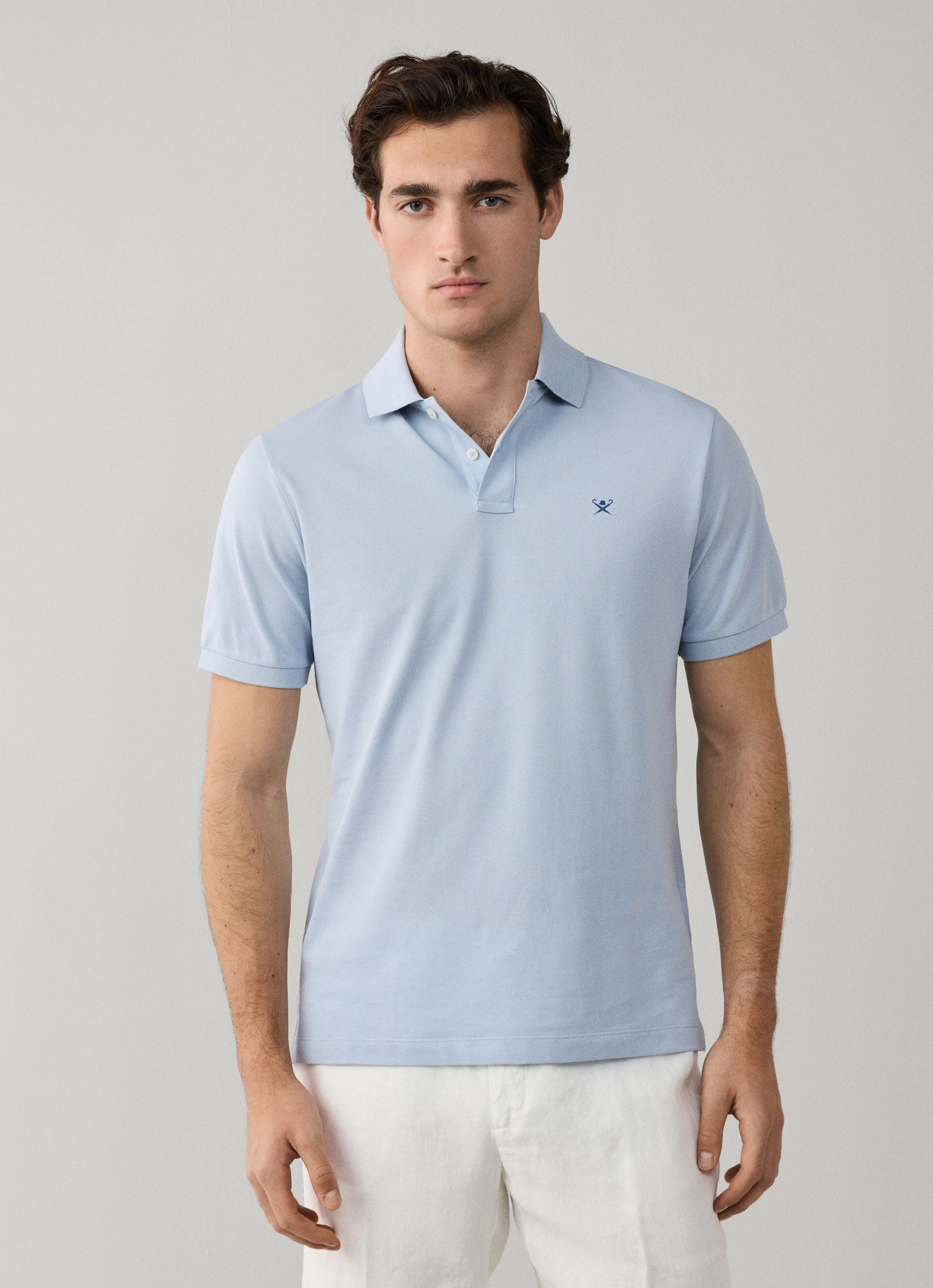 Camiseta Polo Celeste Hombre H.L.