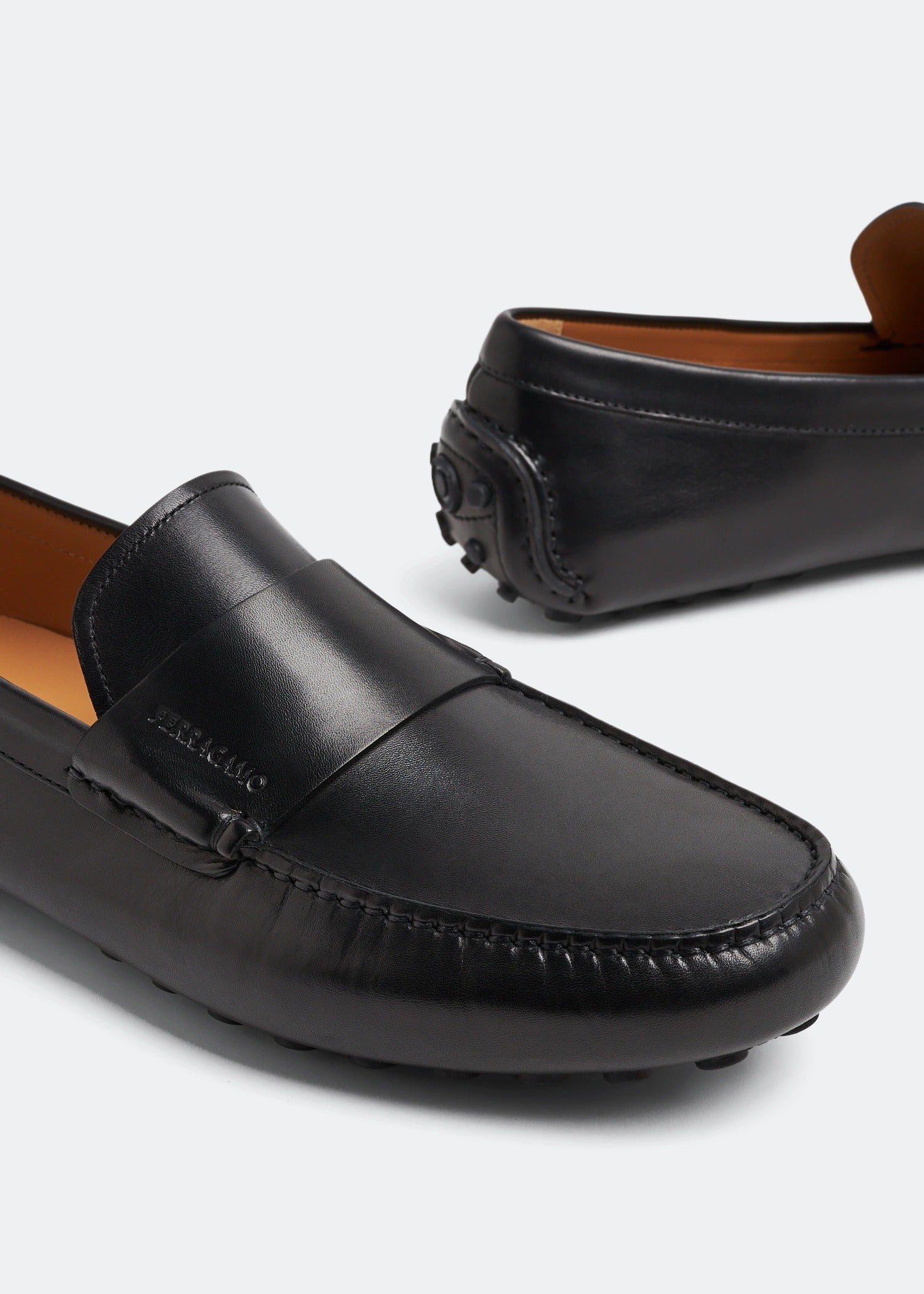 Zapato Mocasines Driver Gancini Negro S.F.