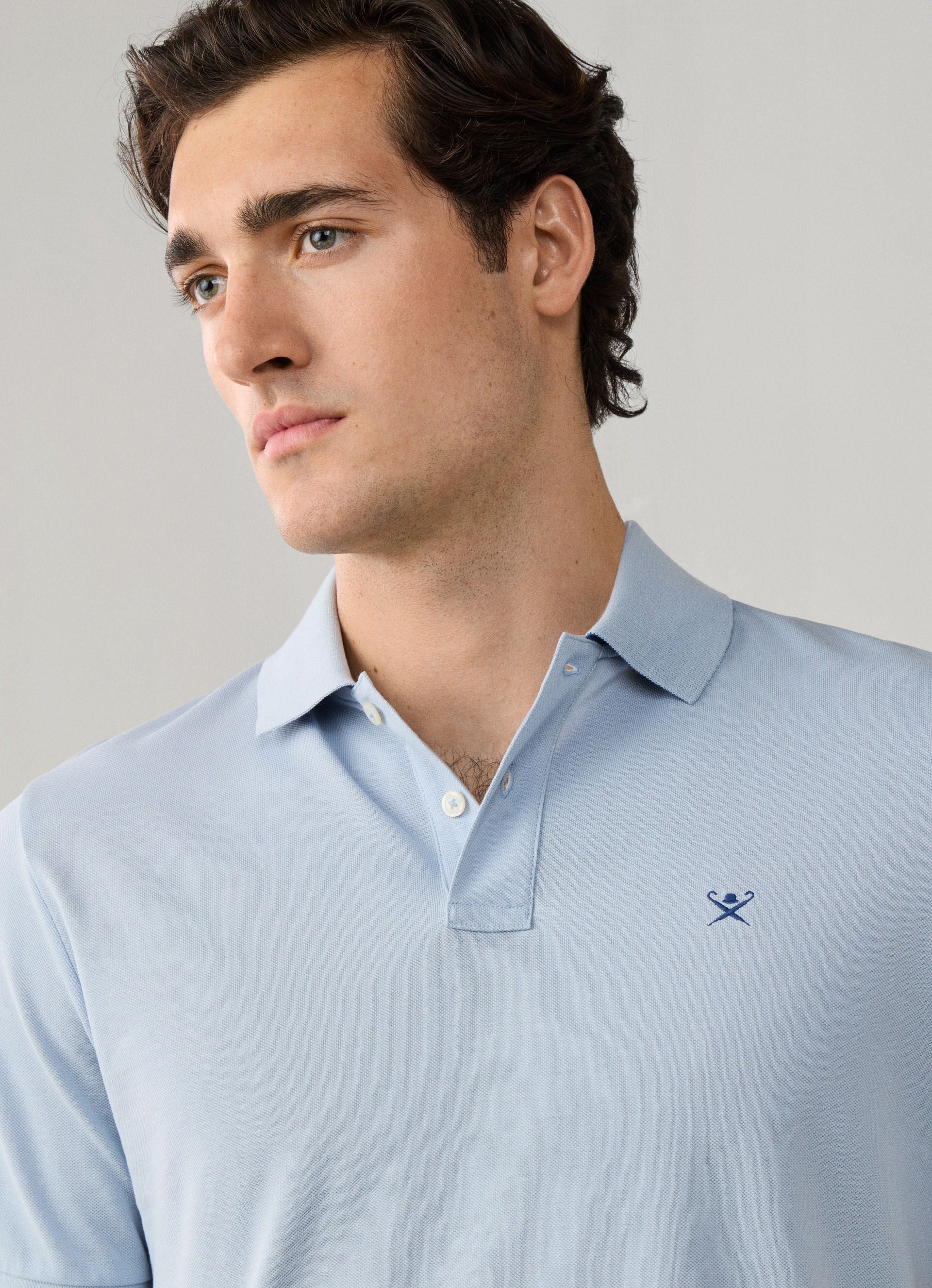 Camiseta Polo Celeste Hombre H.L.