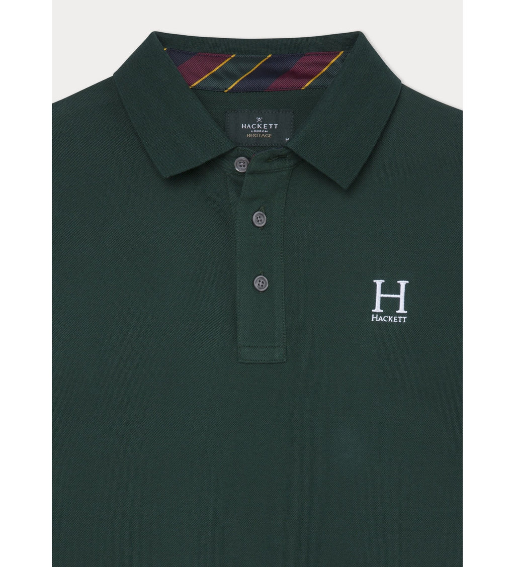 Camiseta Polo Verde Pino Heritage Logo H.L.