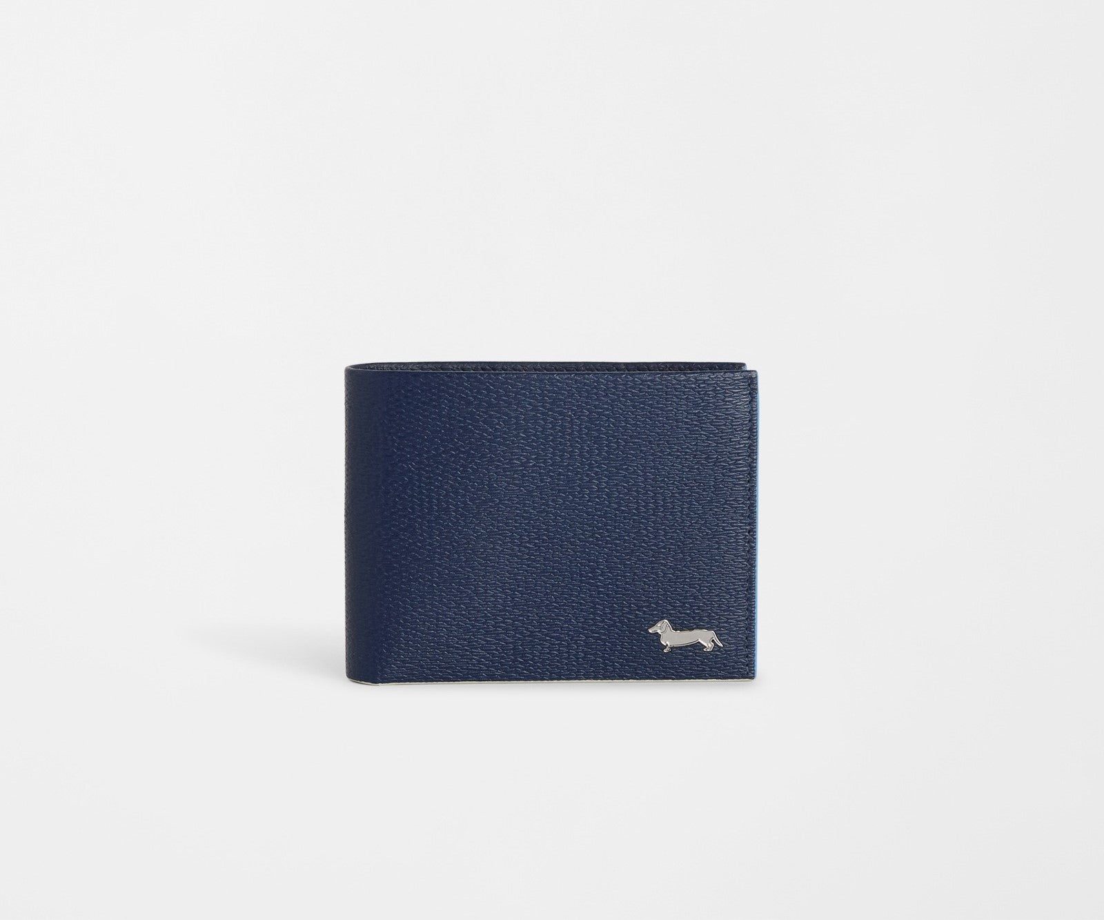 Billetera Azul Marino Clásica Piel con Monedero H&B
