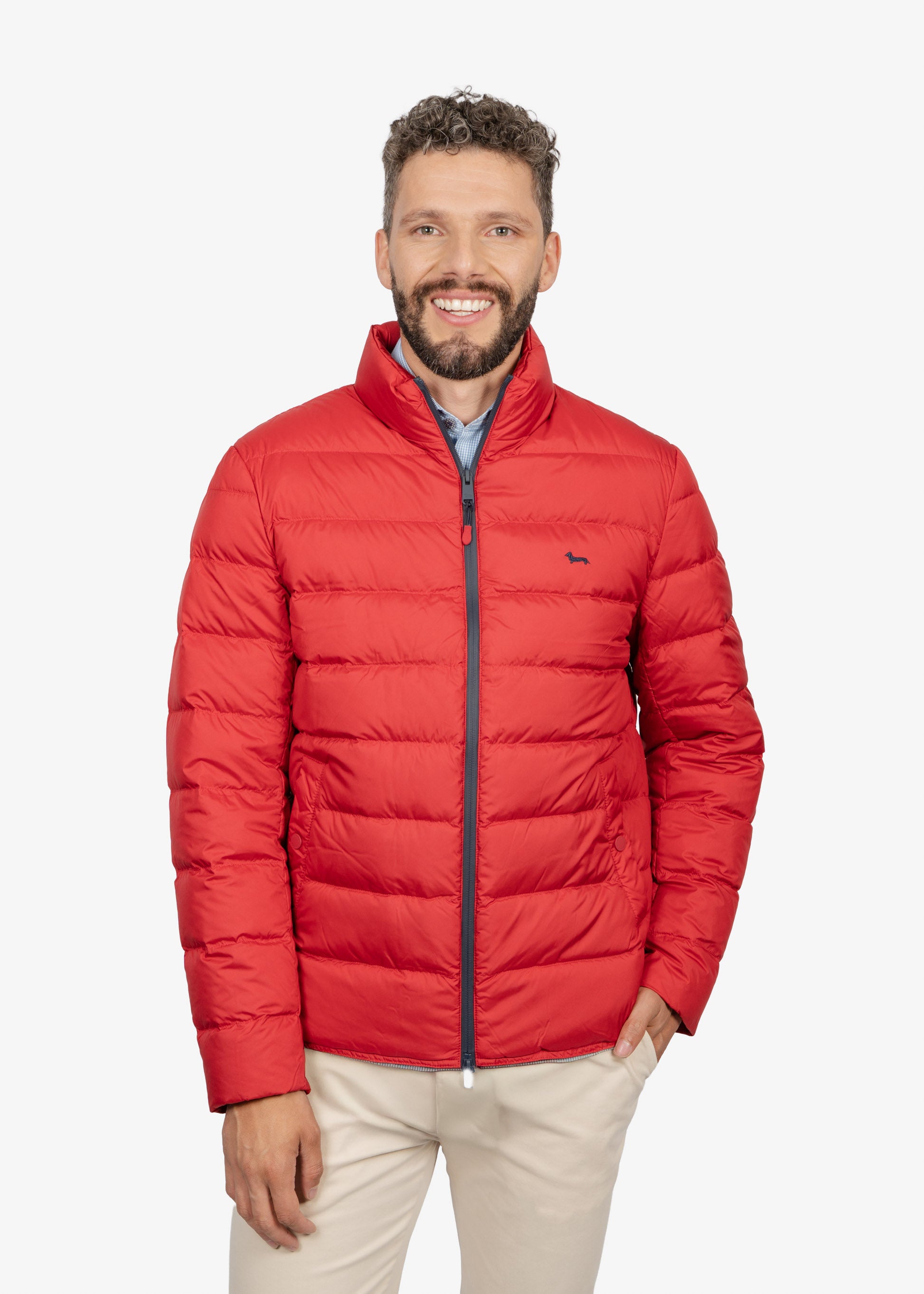 Chaqueta Roja Acolchado de Plumón H&B