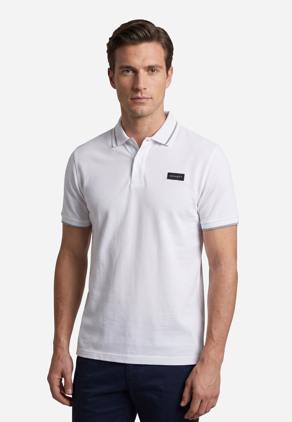 Camiseta Polo Pique Blanca H.L.