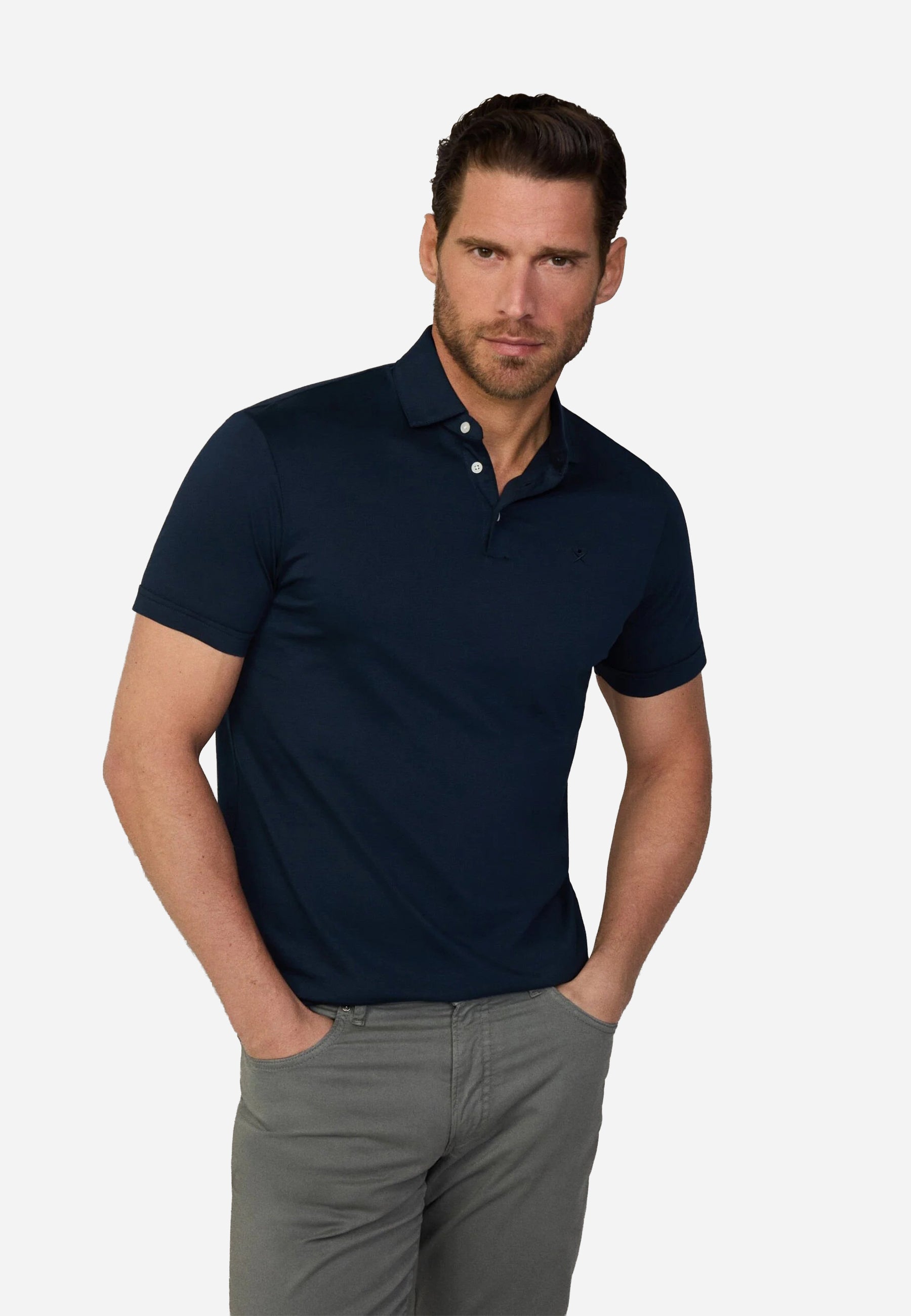 Camisa Polo Hombre Azul marino H.L.