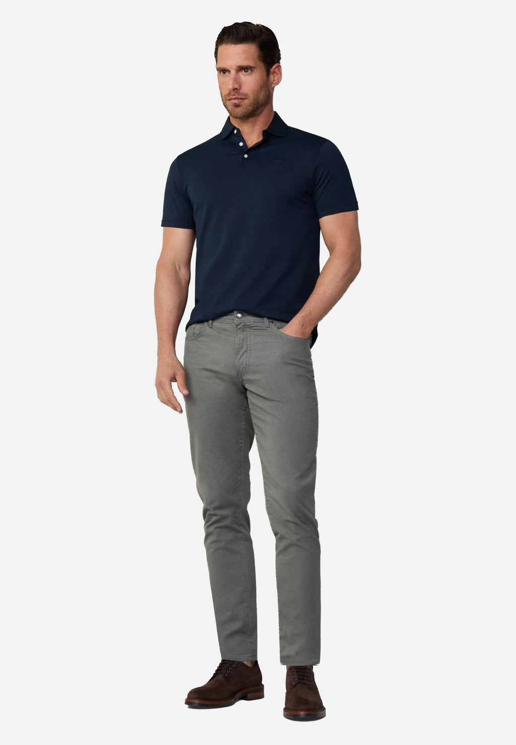 Camisa Polo Hombre Azul marino H.L.