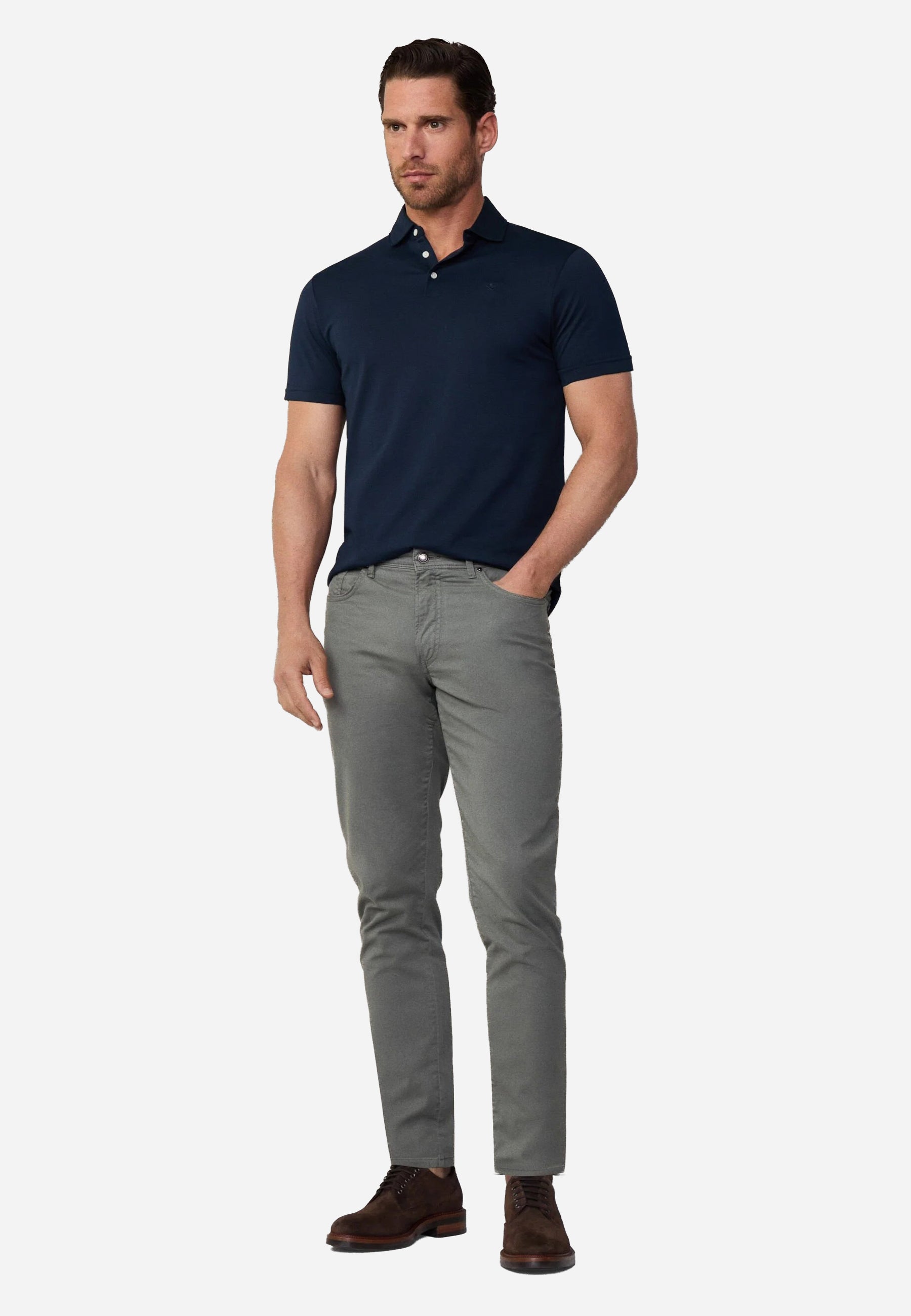 Camisa Polo Hombre Azul marino H.L.