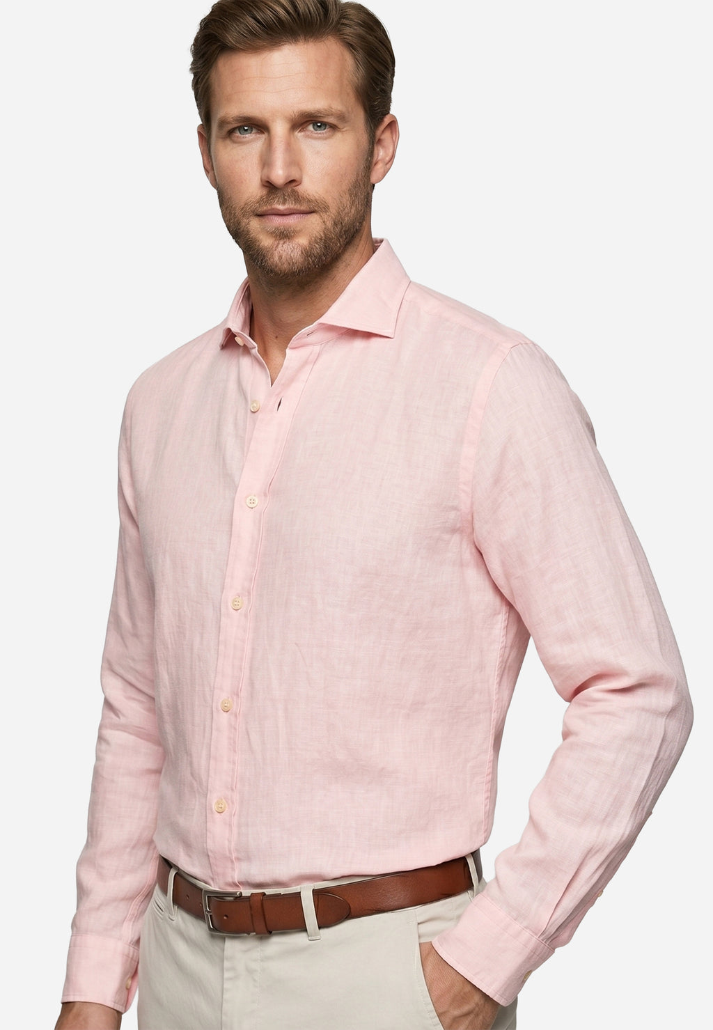 Camisa Lino Rosa H.L.