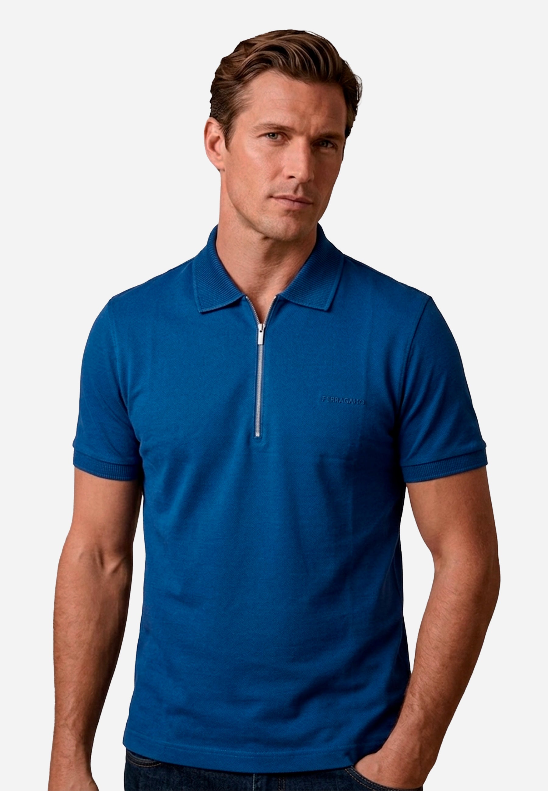 Camiseta Polo Azul Hombre S.F.