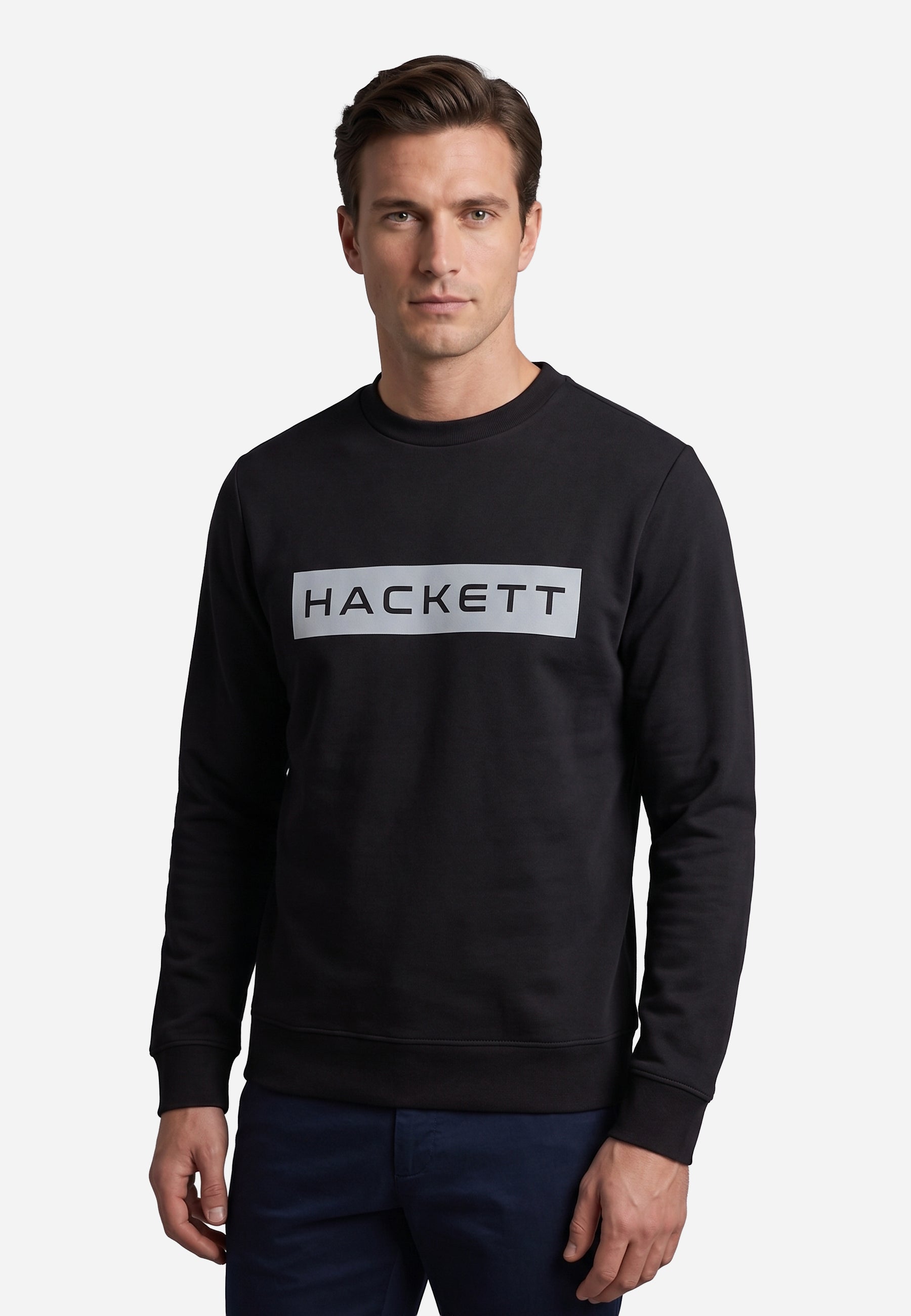 Sweater Clásico Negro Logo H.L.