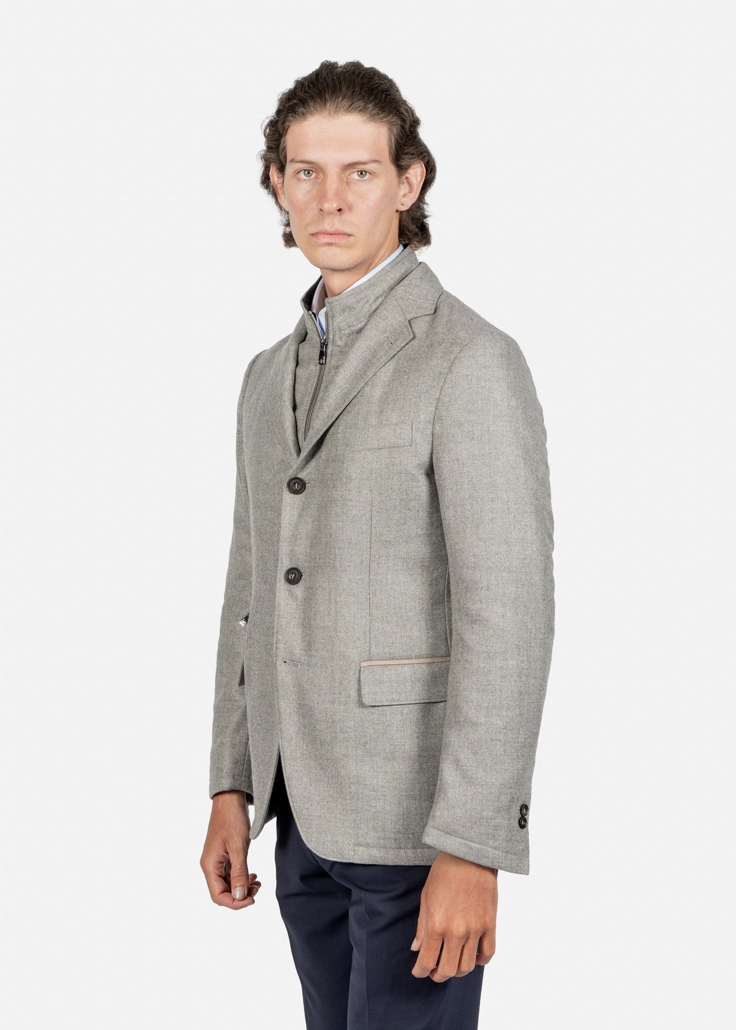 SACO CORNELIANI GRIS LANA + CAHMERE (946S47-9418267-019)