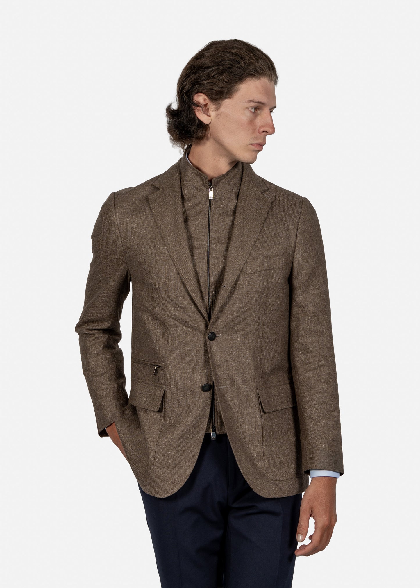 SACO CORNELIANI CAFE SEDA + LANA (93X595-9318264-033)