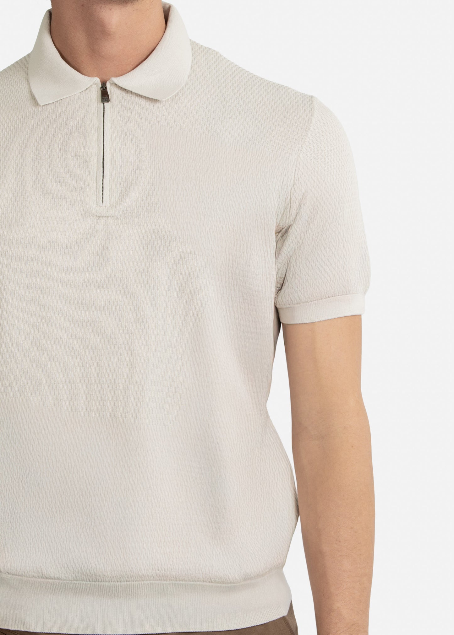 CAMISETA POLO CORNELIANI BEIGE ALGODON (93G515-9325021-073)