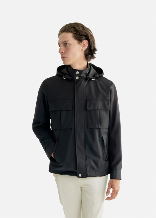 CHAQUETA CORNELIANI NEGRO POLIE + LANA + ELAS (93LHB7-9320124-020)