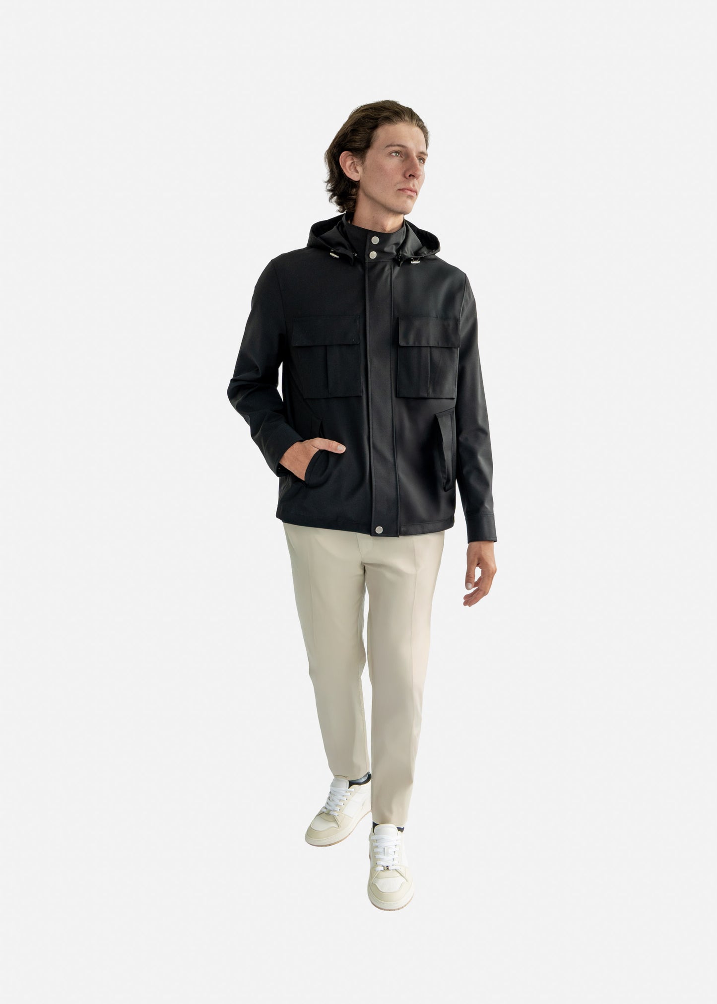 CHAQUETA CORNELIANI NEGRO POLIE + LANA + ELAS (93LHB7-9320124-020)