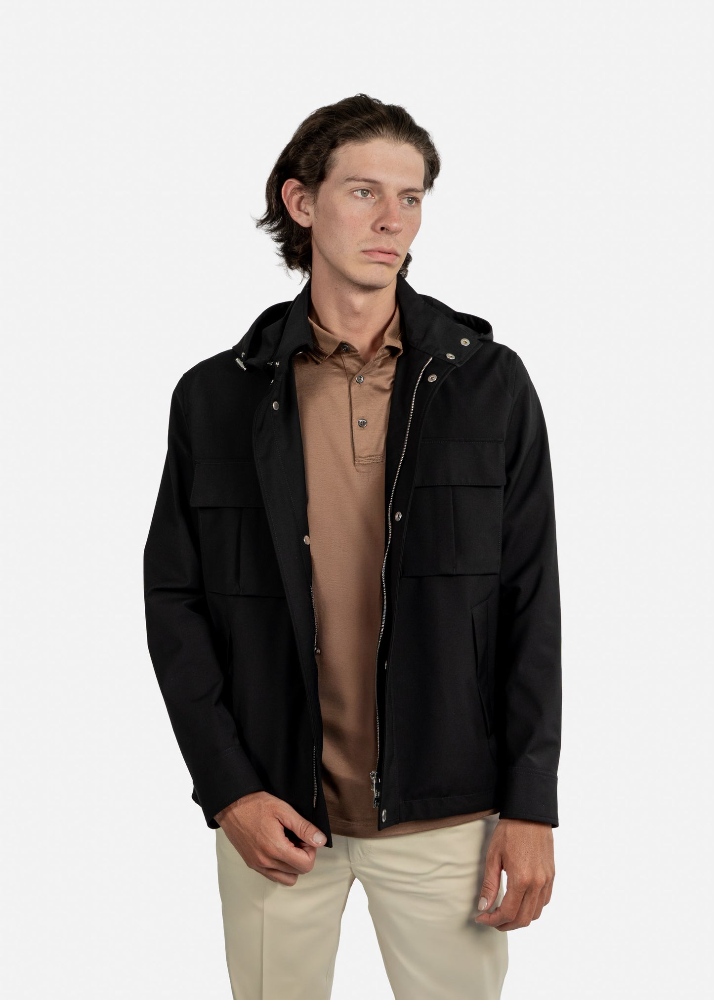 CHAQUETA CORNELIANI NEGRO POLIE + LANA + ELAS (93LHB7-9320124-020)