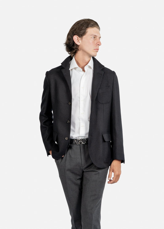 SACO CORNELIANI NEGRO LANA (94X535-9416221-020)
