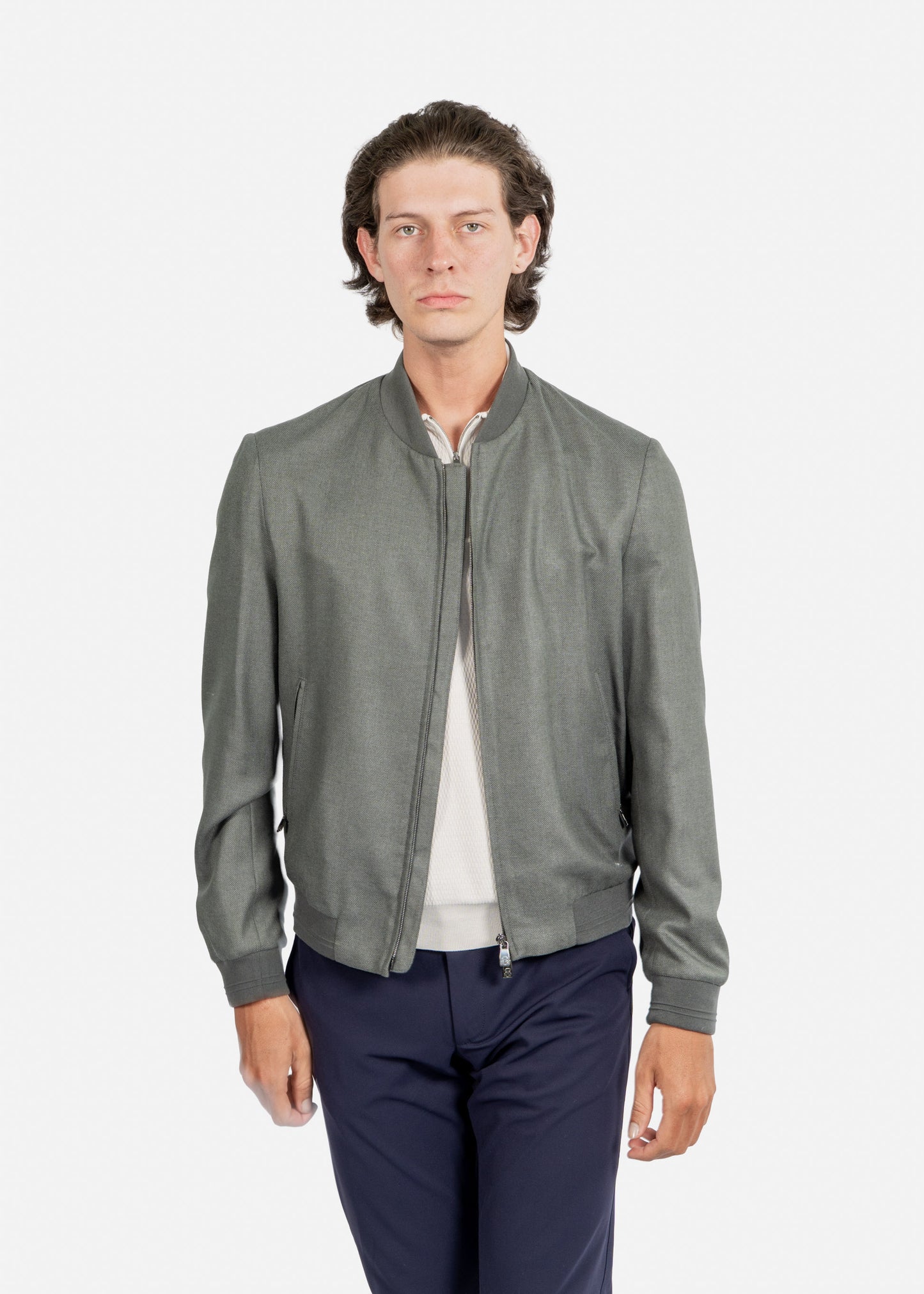 CHAQUETA CORNELIANI GRIS SEDA + LANA (93L588-9318264-053)