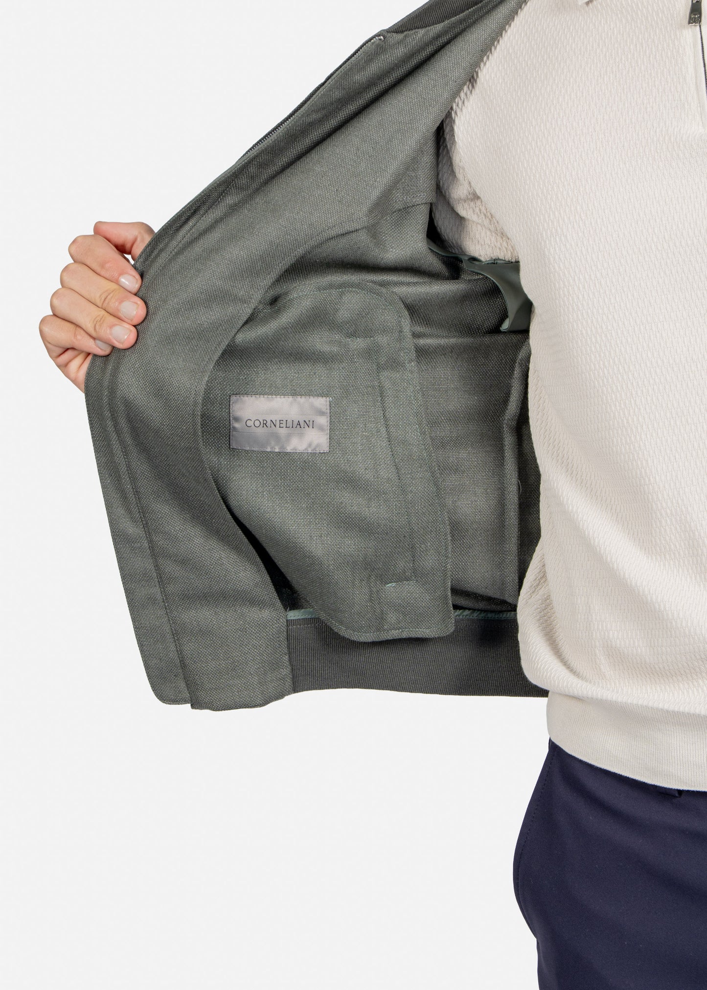 CHAQUETA CORNELIANI GRIS SEDA + LANA (93L588-9318264-053)