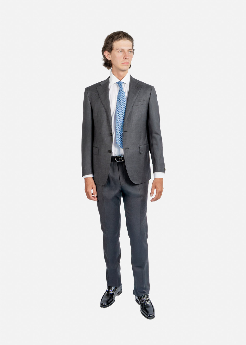 Traje Hombre Gris Lana C.