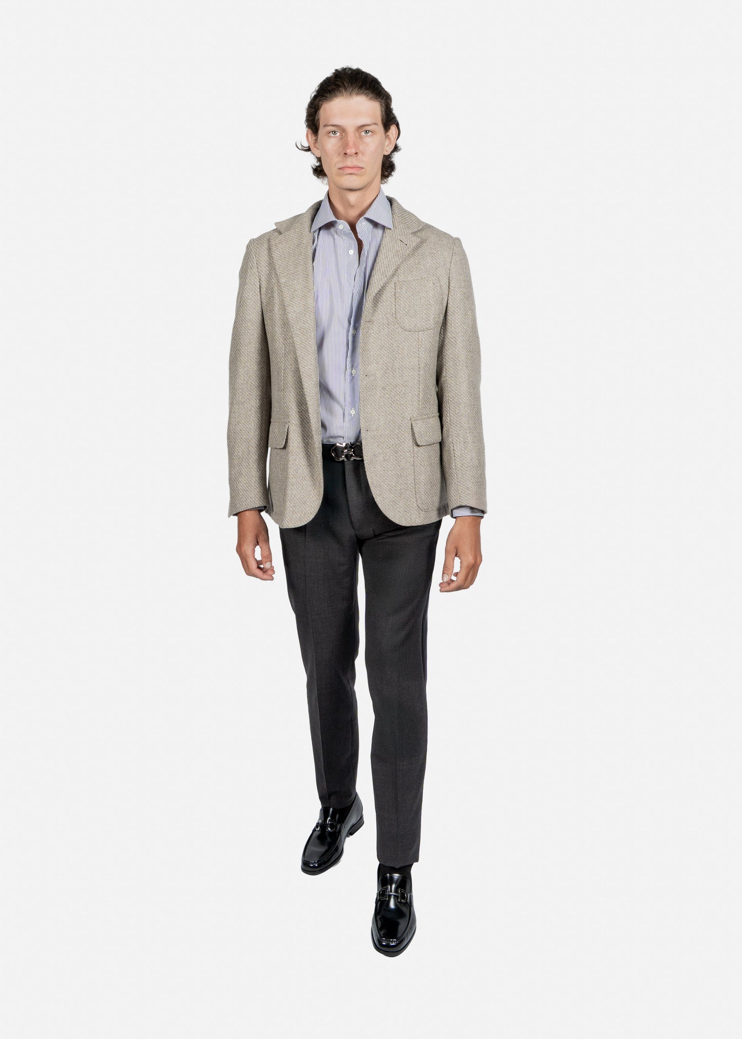 SACO CORNELIANI CAFE CUAD SEDA + LANA (94X535-9416302-031)