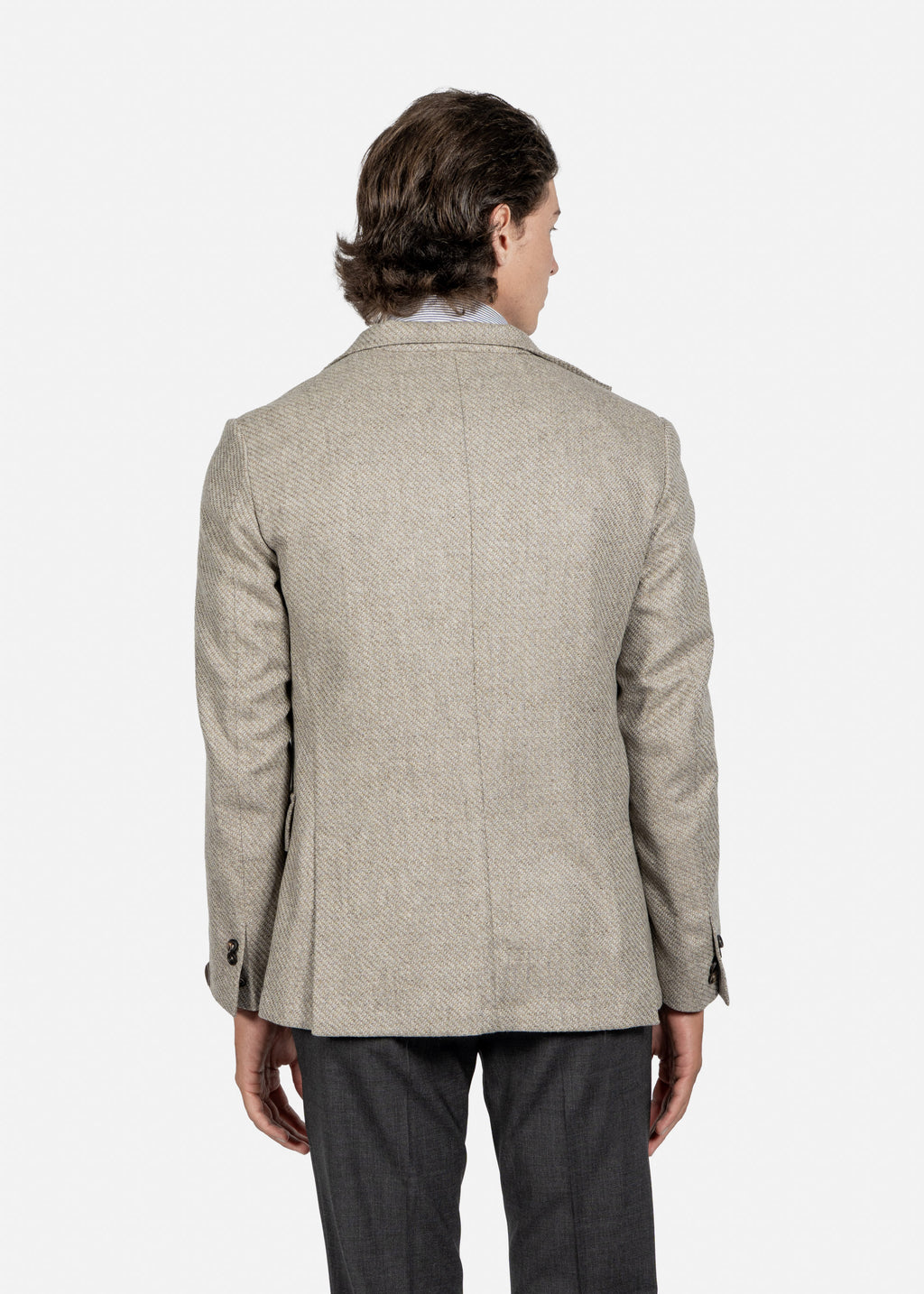 SACO CORNELIANI CAFE CUAD SEDA + LANA (94X535-9416302-031)