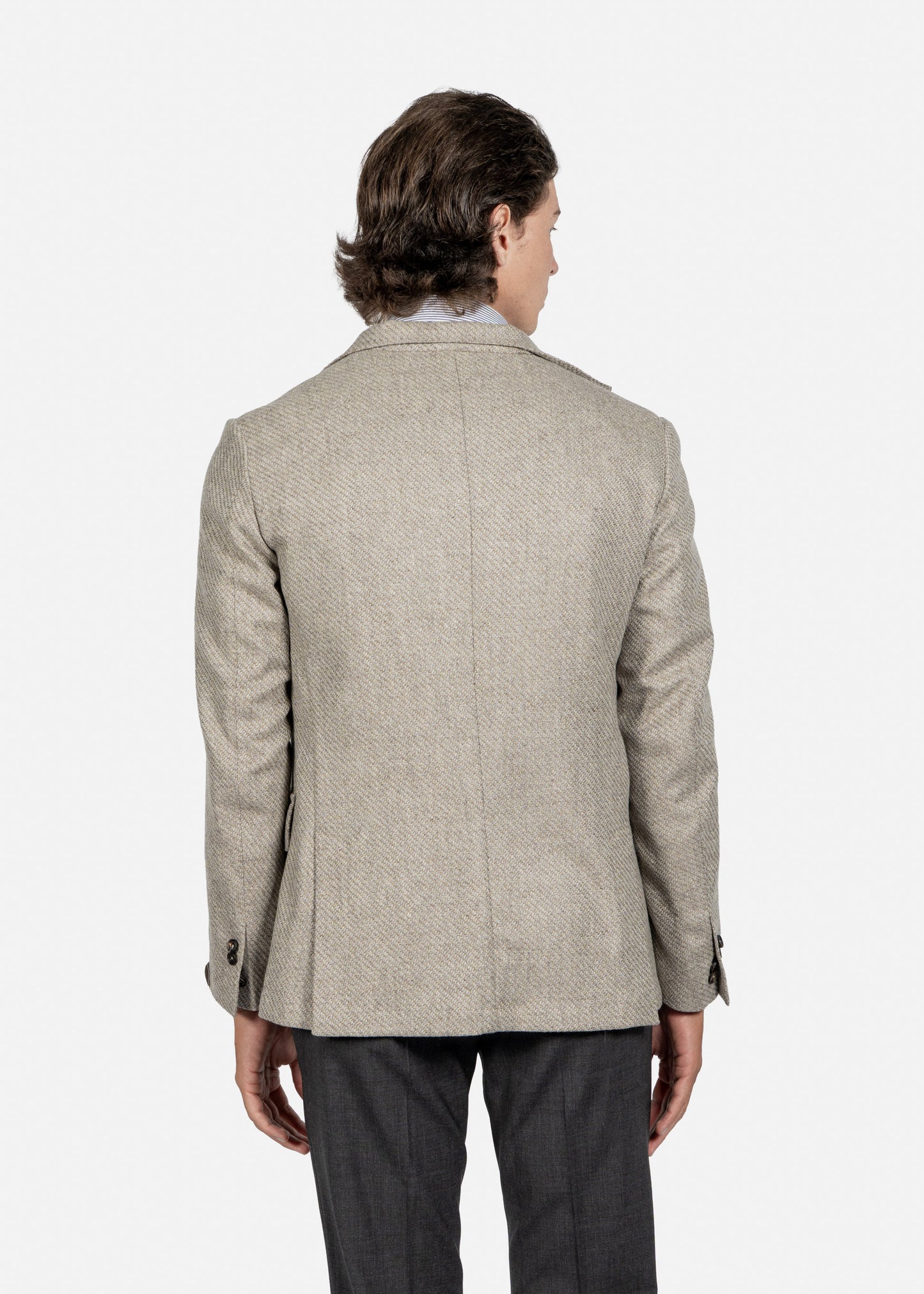 SACO CORNELIANI CAFE CUAD SEDA + LANA (94X535-9416302-031)