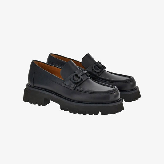 ZAPATO FERRAGAMO NEGRO CUERO (762676-FLORIAN)