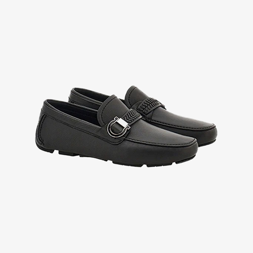 ZAPATO FERRAGAMO NEGRO CUERO (774657-CALIPSO)