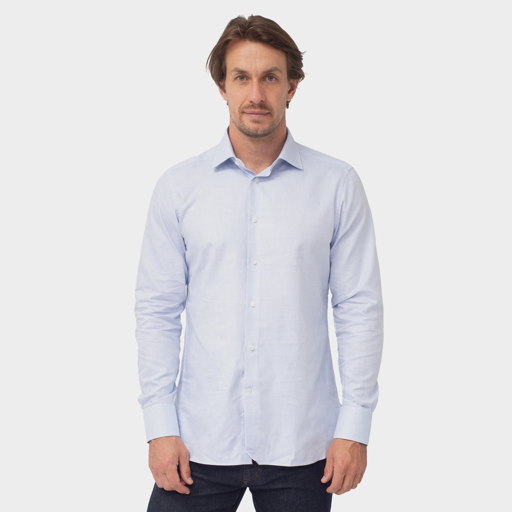 Camisa Sport Blanca Punto Azul E.Z.