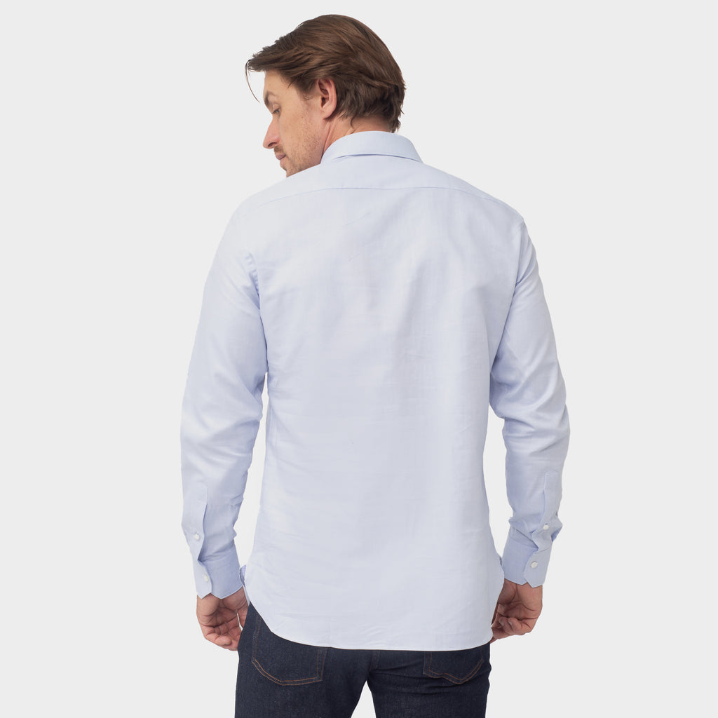 Camisa Sport Blanca Punto Azul E.Z.