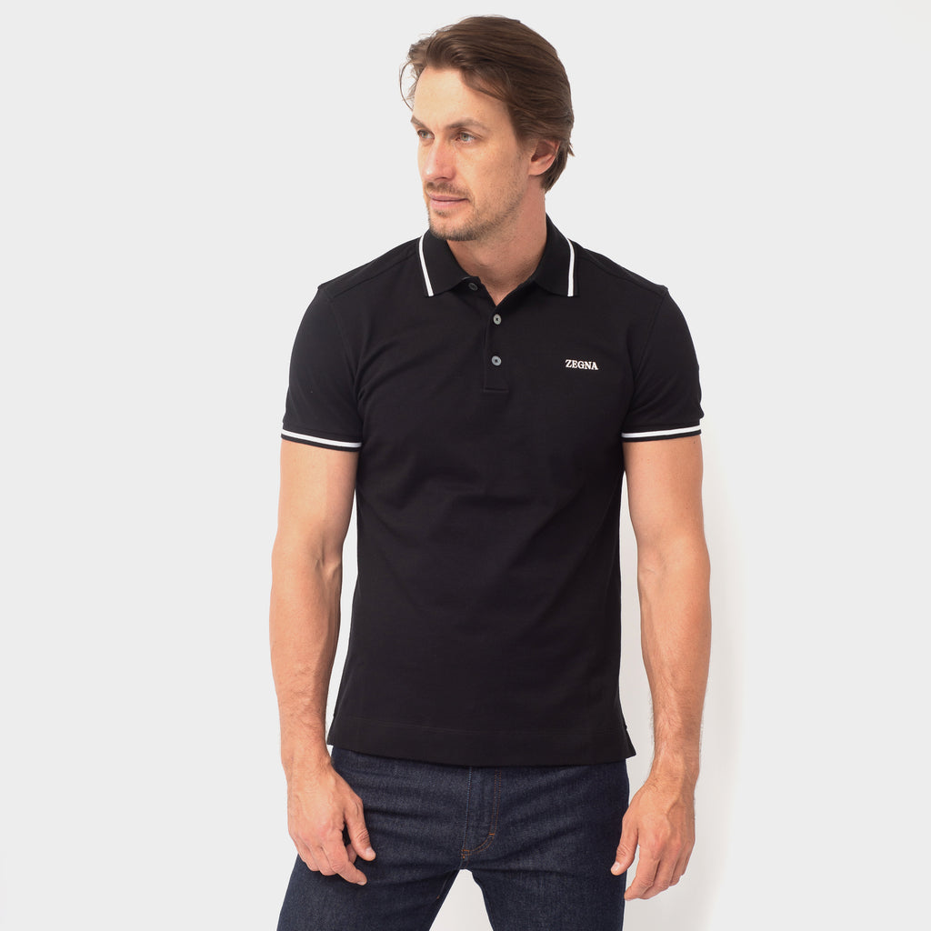 CAMISETA POLO E. ZEGNA NEGRO (UA358-A746-K09)