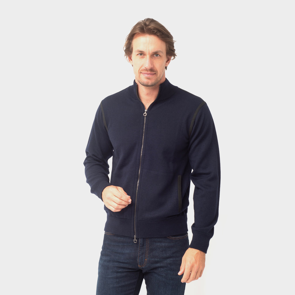 SWETER FERRAGAMO AZUL LANA (755801-0695)
