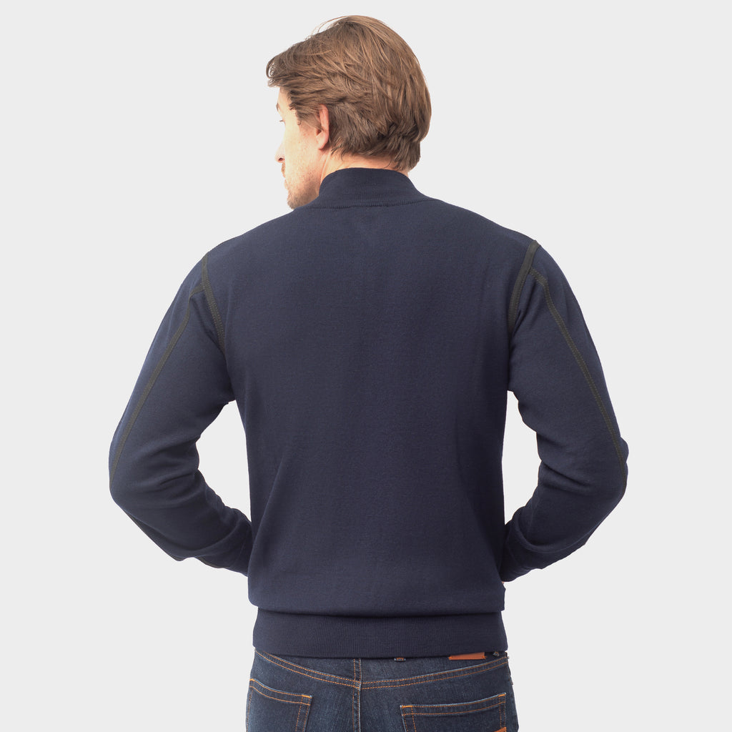 SWETER FERRAGAMO AZUL LANA (755801-0695)
