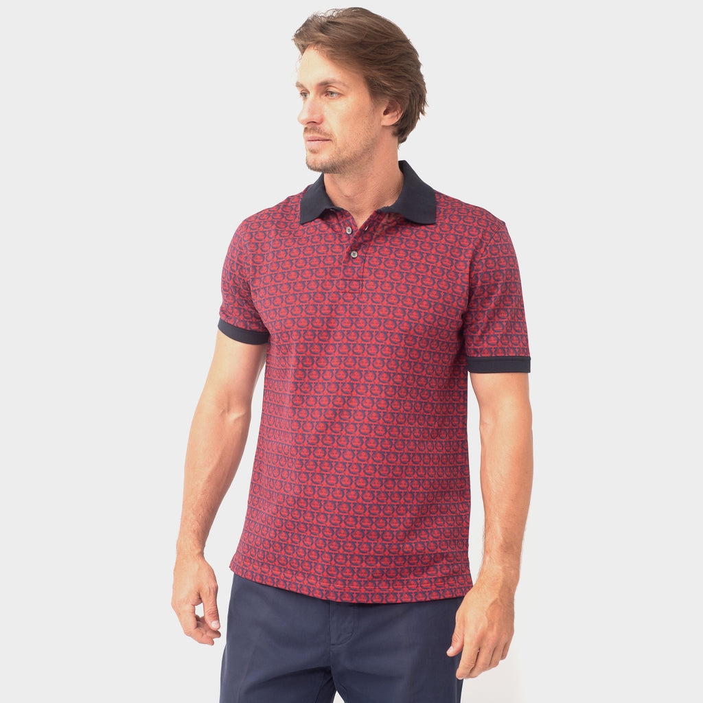 CAMISETA POLO FERRAGAMO ROJO ALGODON (755916-1749)