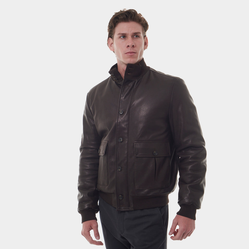 CHAQUETA PIEL CORNELIANI CAFE CUERO (90L5V1-2820110-031)