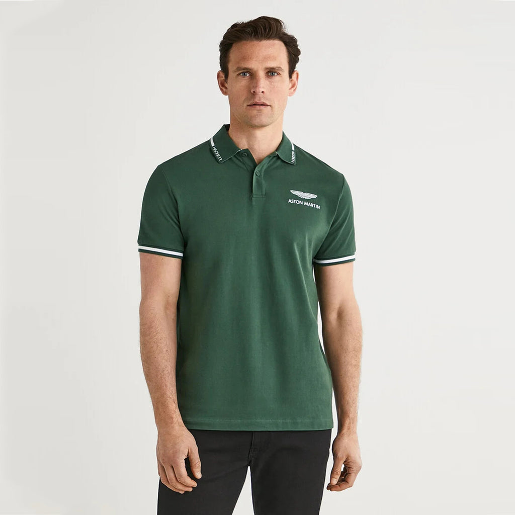 CAMISETA POLO HACKETT VERDE 100% COTTON (HM562941-6FV)
